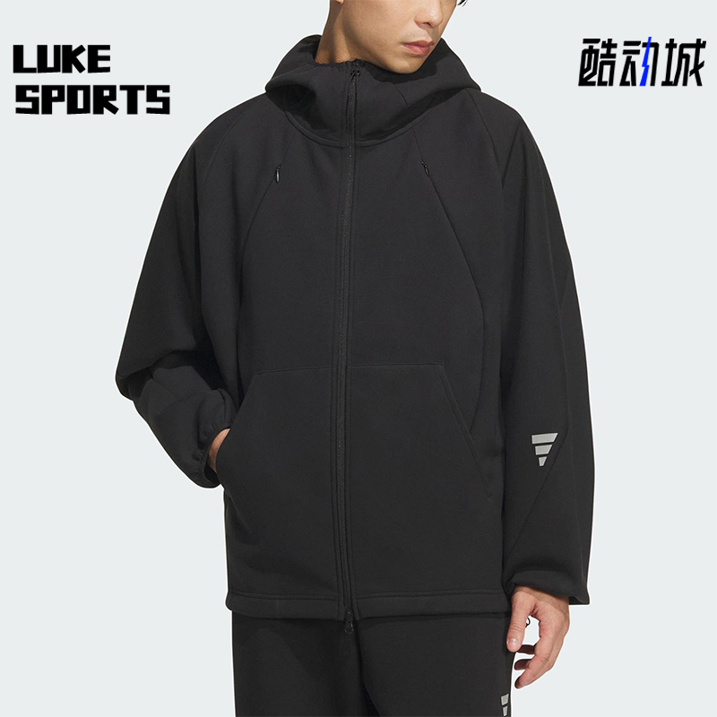 Adidas/阿迪达斯正品FUSTL M SWT HD男士运动连帽宽松外套KC6076