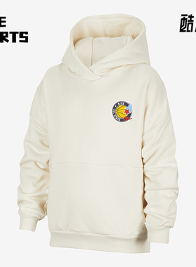 Nike/耐克正品Icon大童美式复古简约连帽印花卫衣HV1747-110