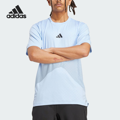 Adidas/阿迪达斯官方正品POWER T-SHIRT男士透气健身短袖JV9713
