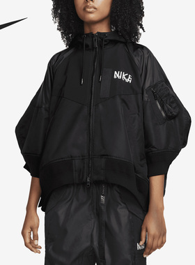 Nike/耐克正品春季新款女子休闲运动连帽夹克外套 DQ9049-010