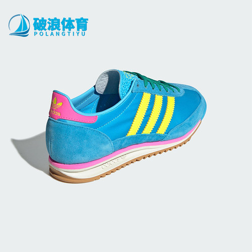 Adidas/阿迪达斯正品三叶草SL72OG新款女蓝黄色经典休闲鞋JI0196