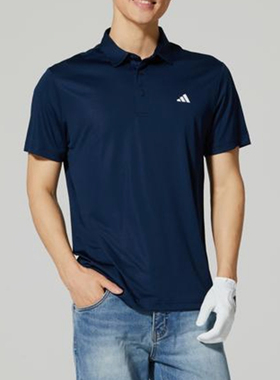 Adidas/阿迪达斯正品夏季男士运动翻领复古亲肤训练短袖T恤JL6504