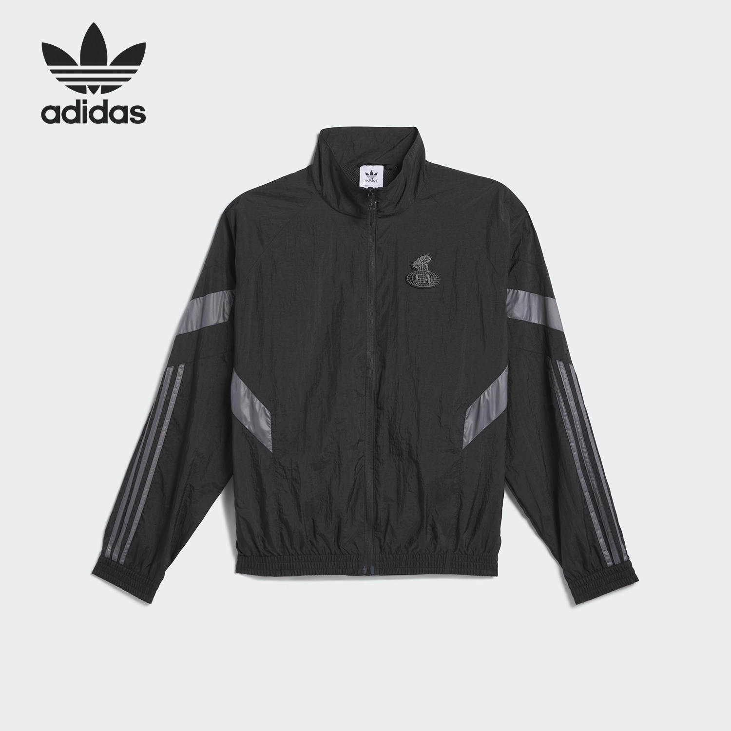 Adidas/阿迪达斯正品三叶草男女运动立领拉链轻盈夹克外套JI9042