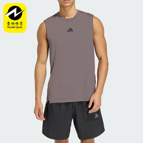 Adidas/阿迪达斯正品夏季男士透气耐磨力量训练健身背心T恤KD0375