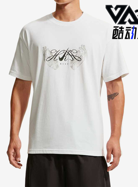 Nike/耐克正品男士落肩宽松透气休闲印花短袖T恤JF5954-100