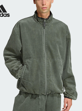Adidas/阿迪达斯官方正品春秋男士双面穿灯芯绒运动夹克JV7660