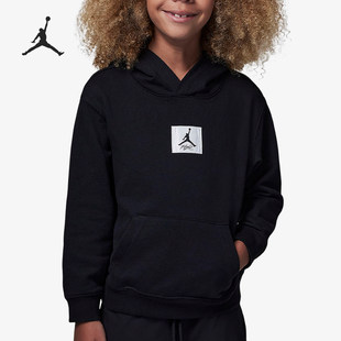 Nike Jordan小童简约保暖薄绒连帽运动卫衣FZ6401 耐克正品