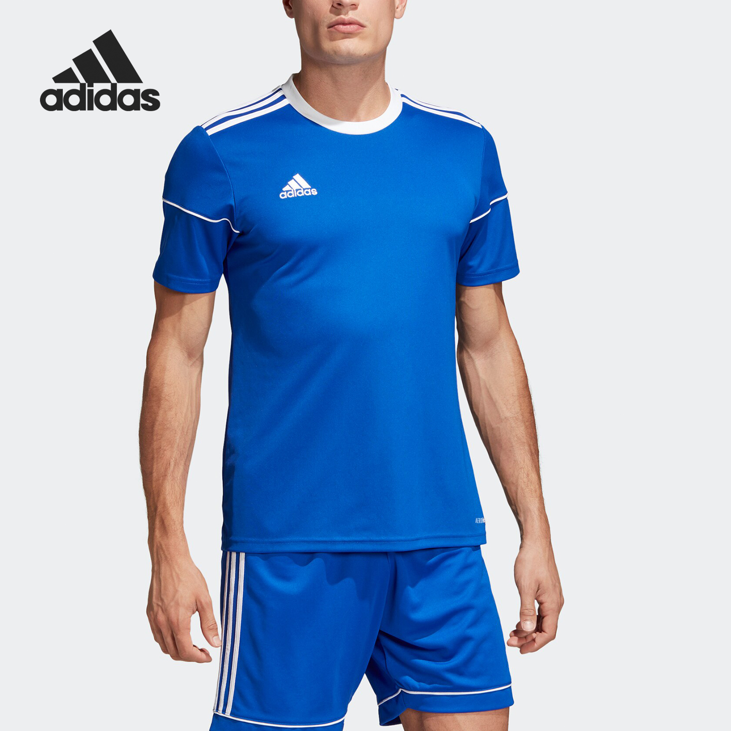 Adidas/阿迪达斯正品当季男士运动T恤纯色短袖圆领舒适条纹S99149