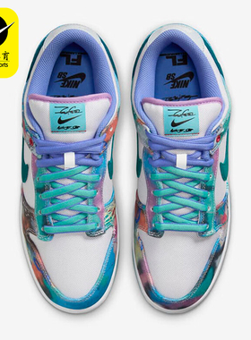 Nike/耐克正品Dunk SB Low女士经典时尚扎染板鞋HF6061-400