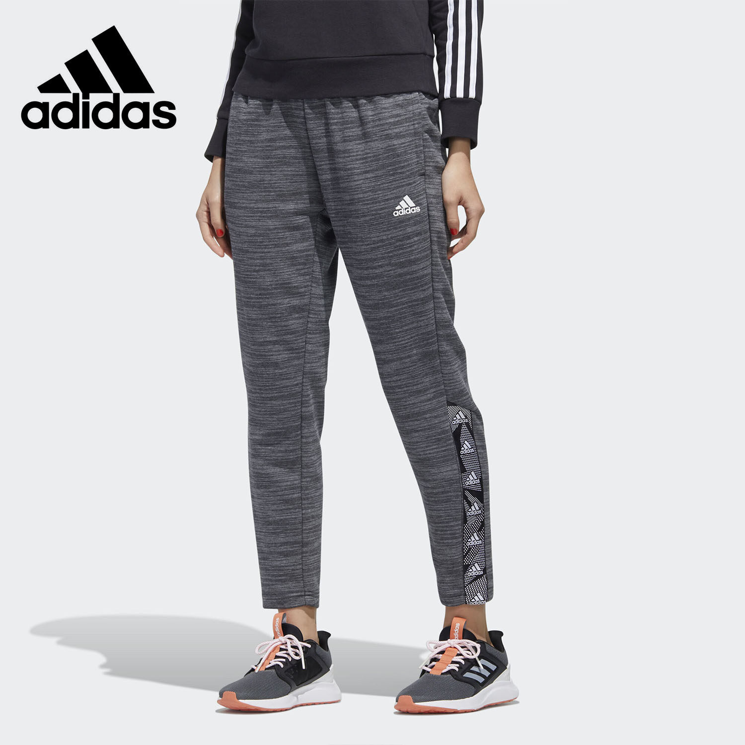 Adidas阿迪达斯正品女通勤锥形亚洲休闲舒适百搭运动长裤GE1132