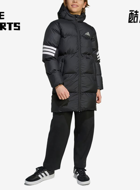 Adidas/阿迪达斯正品FutureIcons新款儿童经典黑白色棉服JW2478