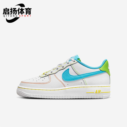 Nike/耐克正品Air Force 1 GS女子大童经典低帮板鞋FJ4614-100