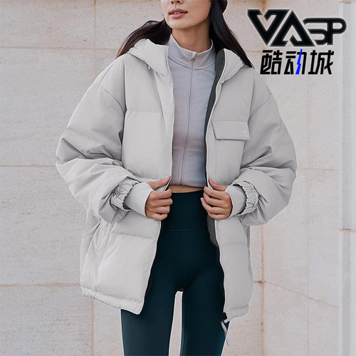 Adidas/阿迪达斯正品JACKET DOWN男女连帽双面穿保暖羽绒服KQ5541