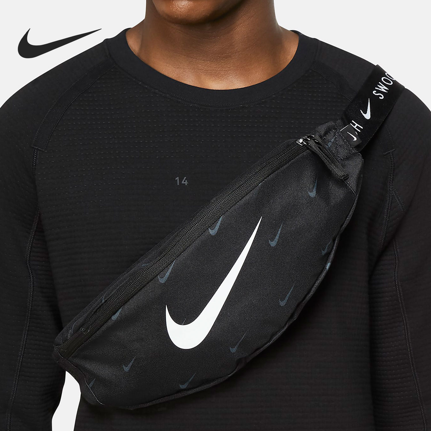 Nike/耐克正品男女同款斜挎包胸包休闲运动腰包 DC7343-010