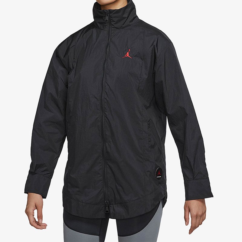 耐克女子立领刺绣几何夹克外套