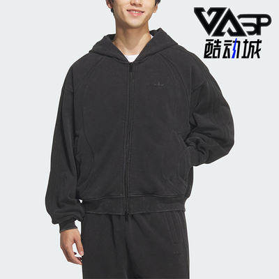 Adidas/阿迪达斯正品三叶草男女连帽宽松日常休闲经典外套KQ5524