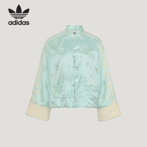 Adidas/阿迪达斯正品三叶草女士经典新中式提花时尚外套KY5742