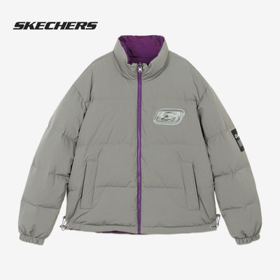 Skechers/斯凯奇正品新品D-ANTIDOTE合作款女子两面穿羽绒面包服