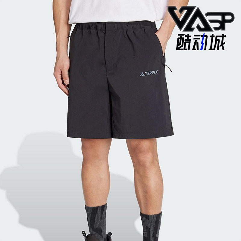 Adidas/阿迪达斯官方正品MT DWR SHORTS男士户外简约宽松运动短裤