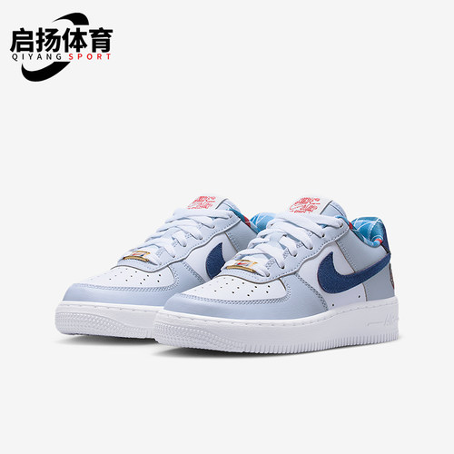 Nike/耐克正品Air Force 1 GS女子大童低帮日常板鞋IH7342-141