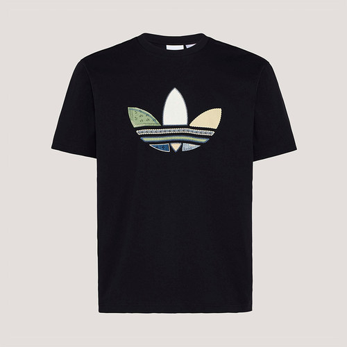 Adidas/阿迪达斯正品三叶草男士松弛感宽松经典日常印花T恤KW5671