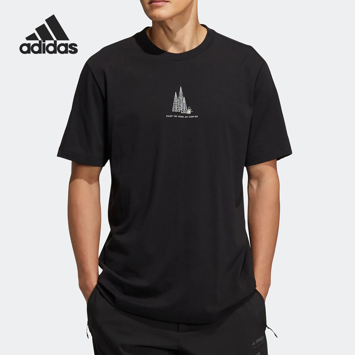 Adidas/阿迪达斯正品当季新款休闲男子运动短袖T恤HI3037
