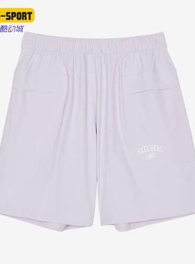 Skechers/斯凯奇正品缤纷系列女子简约运动休闲梭织短裤 L122W124