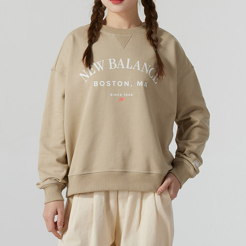 New Balance/NB正品运动女子宽松透气休闲卫衣套头衫AWT51371-SOT