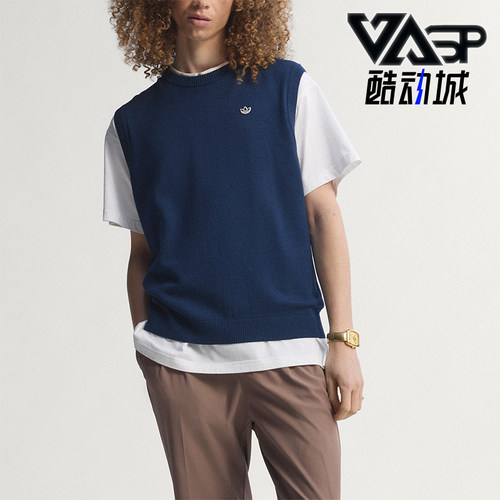 Adidas/阿迪达斯正品三叶草男士针织经典透气T恤运动背心KB8582