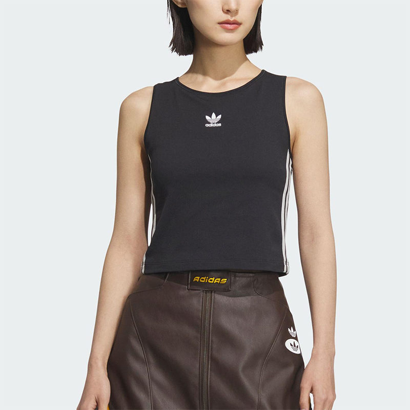 Adidas/阿迪达斯正品三叶草女士经典针织透气修身运动背心KB6417