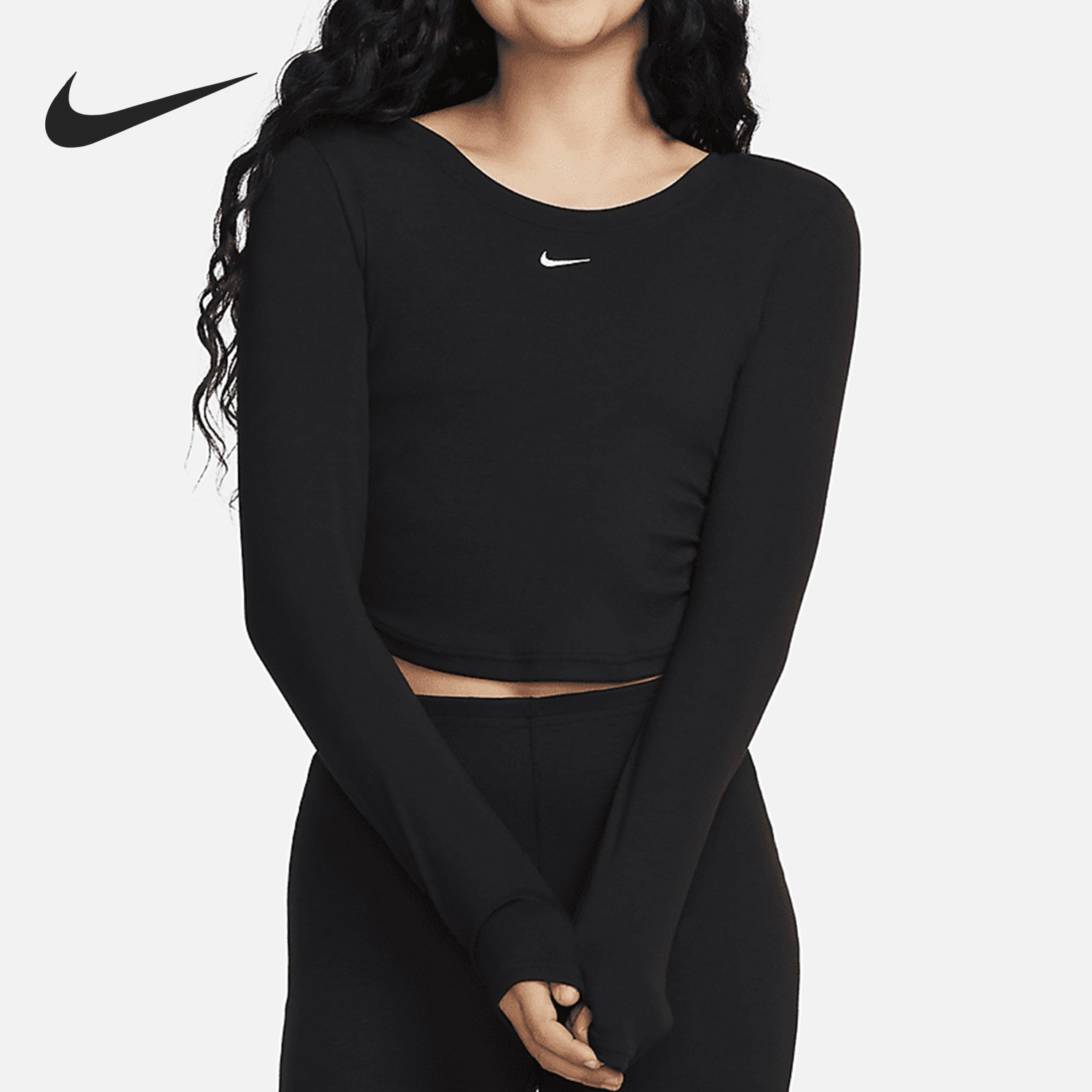 Nike/耐克正品新款女士弹力透气休闲运动长袖T恤FN3662-010