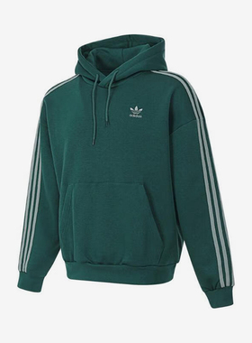 Adidas/阿迪达斯正品三叶草男士加绒保暖三条纹卫衣JP1070
