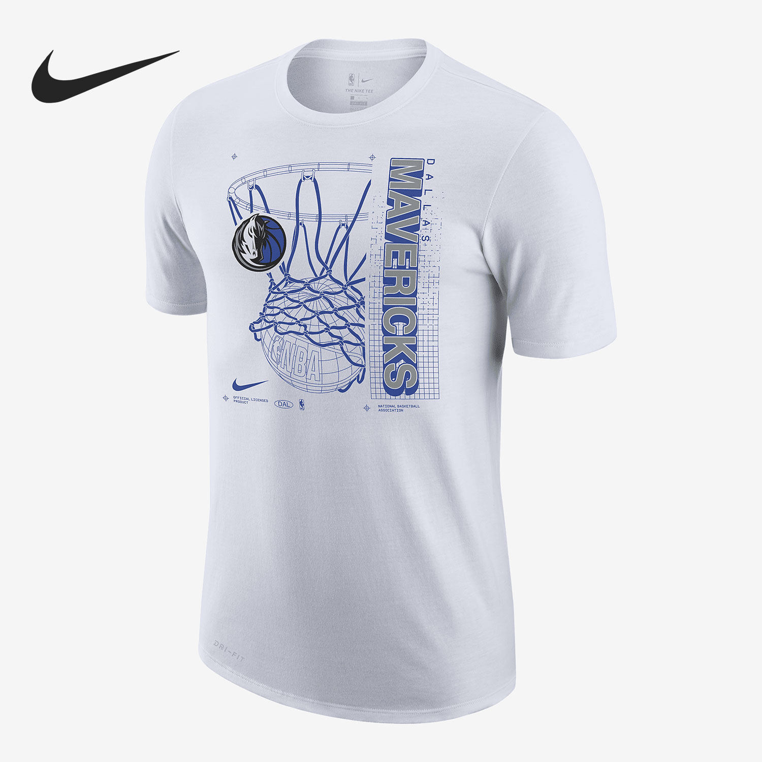Nike/耐克正品达拉斯独行侠队DRI-FIT 男子短袖T恤 CV6097-100图片