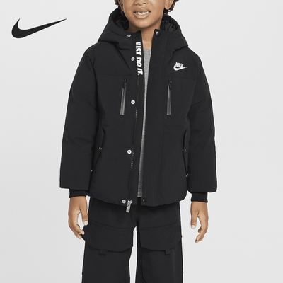Nike/耐克正品冬季新款小童户外保暖连帽羽绒夹克HQ7310-010