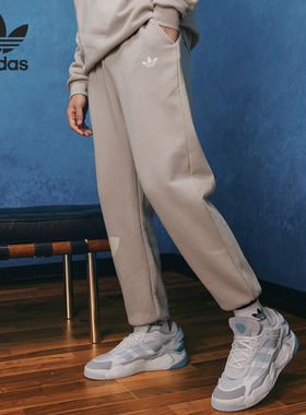 Adidas/阿迪达斯官方正品三叶草男女抓绒舒适运动束脚裤JL8392