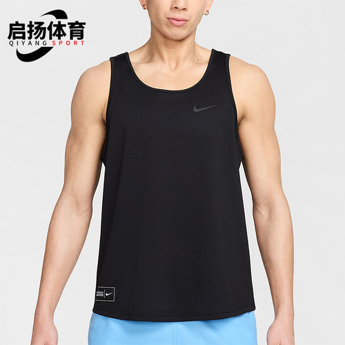 Nike/耐克正品夏季男士休闲针织运动圆领透气背心T恤HV7073-010