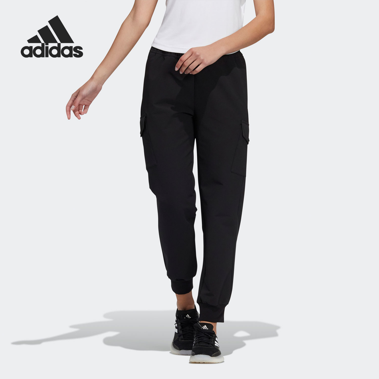 Adidas/阿迪达斯官方正品秋季新款女子运动休闲透气长裤H09758