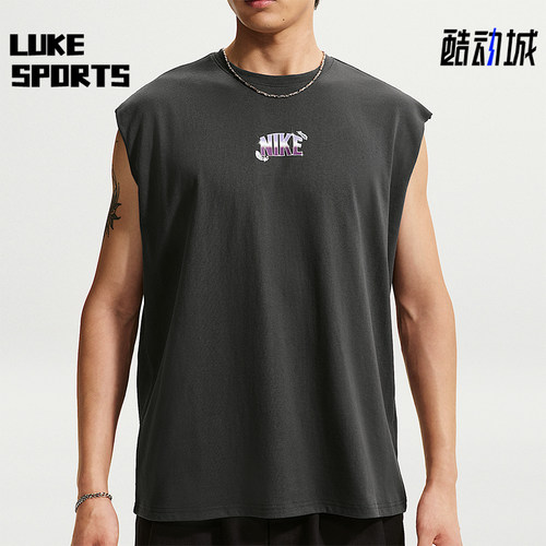 Nike/耐克正品男士透气圆领休闲运动时尚背心T恤IW1197-060
