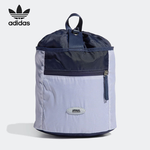 Adidas/阿迪达斯正品三叶草休闲格纹男女运动水桶包 HD9656
