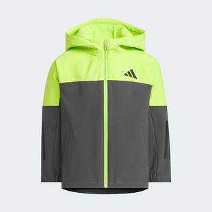 Adidas/阿迪达斯正品WOVEN JACKET儿童日常连帽耐穿外套KS0655