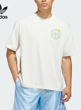Adidas/阿迪达斯正品三叶草男士圆领轻盈篮球风短袖T恤KD3613