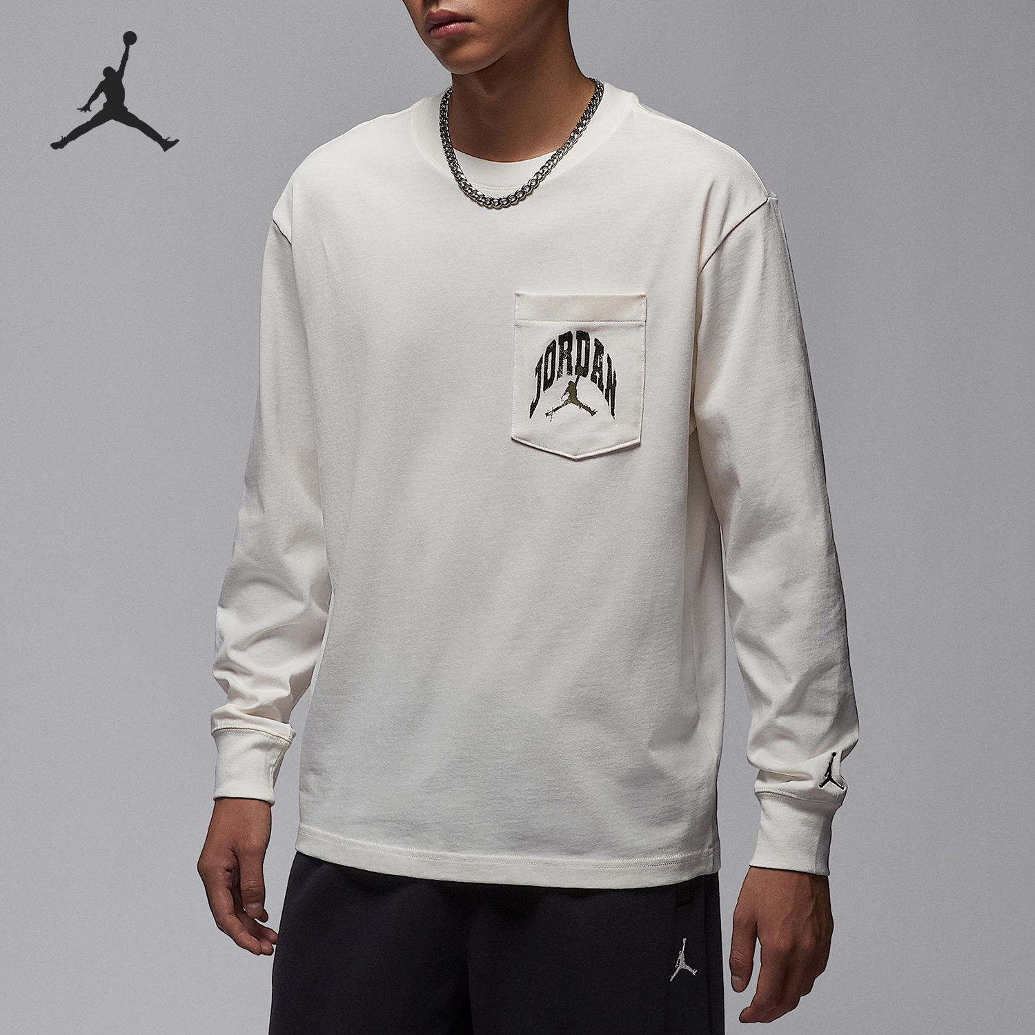 Nike/耐克正品JORDAN男士针织口袋休闲长袖上衣HV4568-133