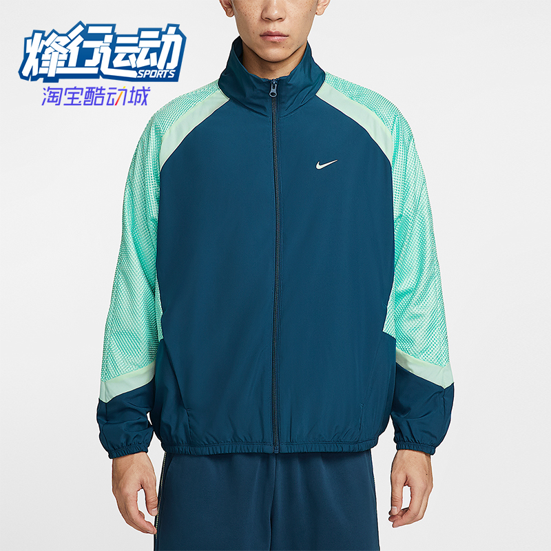 Nike/耐克正品Icon男士运动梭织薄绒复古宽松夹克外套HV3364-415