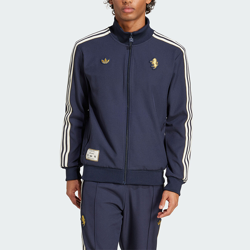 Adidas/阿迪达斯正品三叶草尤文图斯足球男士经典运动外套JF0459