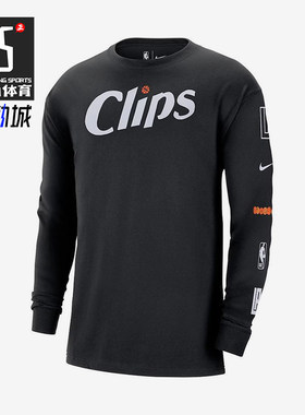 Nike/耐克NBA 男士字母印花套头经典透气长袖T恤FN1110-010