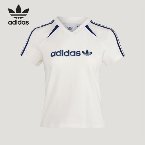 Adidas/阿迪达斯官方正品三叶草BLKTWT-SHIRT新款女短袖T恤KU4763
