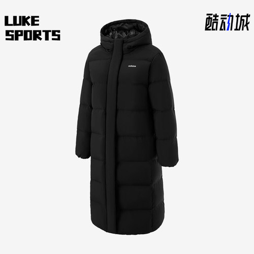 Adidas/阿迪达斯正品2025冬季款女士耐穿连帽保暖羽绒服JL9622