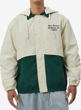 New Balance/NB正品新款男士拼接防风翻领夹克外套AMJ41304-LIN