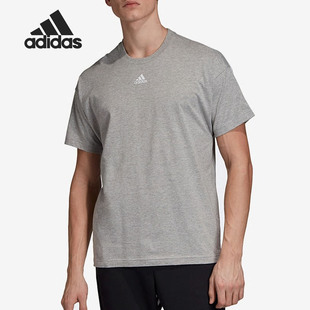 T恤 男子条纹透气圆领运动短袖 EB5275 阿迪达斯正品 Adidas