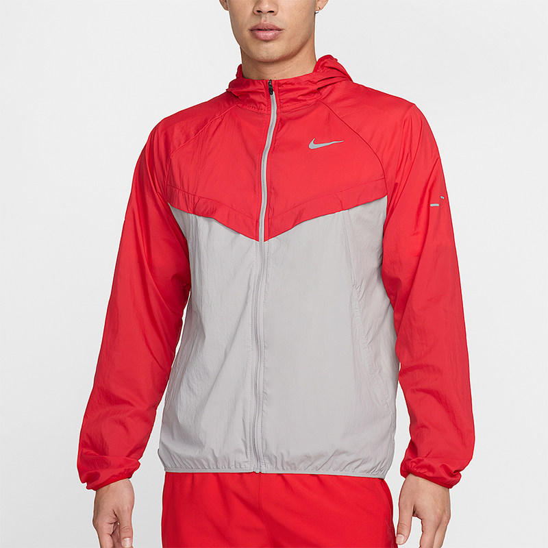 Nike/耐克正品Swoosh Stride男士运动连帽拼接时尚夹克HV4549-657